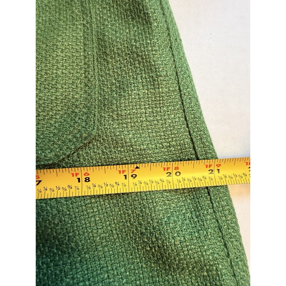 NWT Entro Women's Large Tweed Front Pocket Wide Leg Pant Bright Green 28" Inseam - Picture 10 of 13